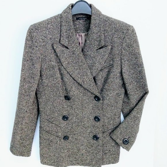 Jacket - Designer Double-Breasted Tweed - Picture 1 of 6